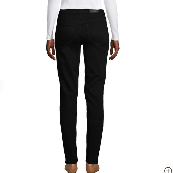 Nwot lands end Women's Mid Rise Straight Leg Jeans - Black - Picture 5 of 5